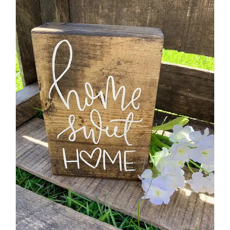 Personalized Valentines Gift farmhouse style sign  billboards Wooden sign wood home decor block sign