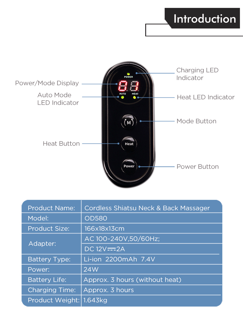 neck and back massager