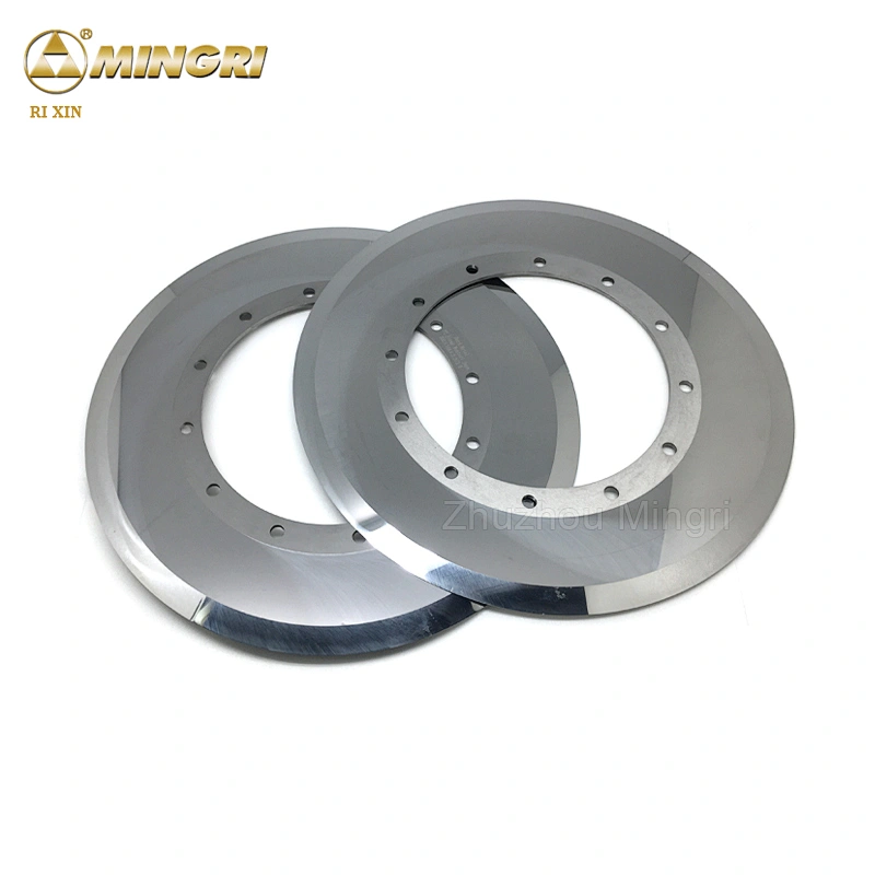 yg6x tungsten carbide circular blade round knives for cutting fiber cement roof