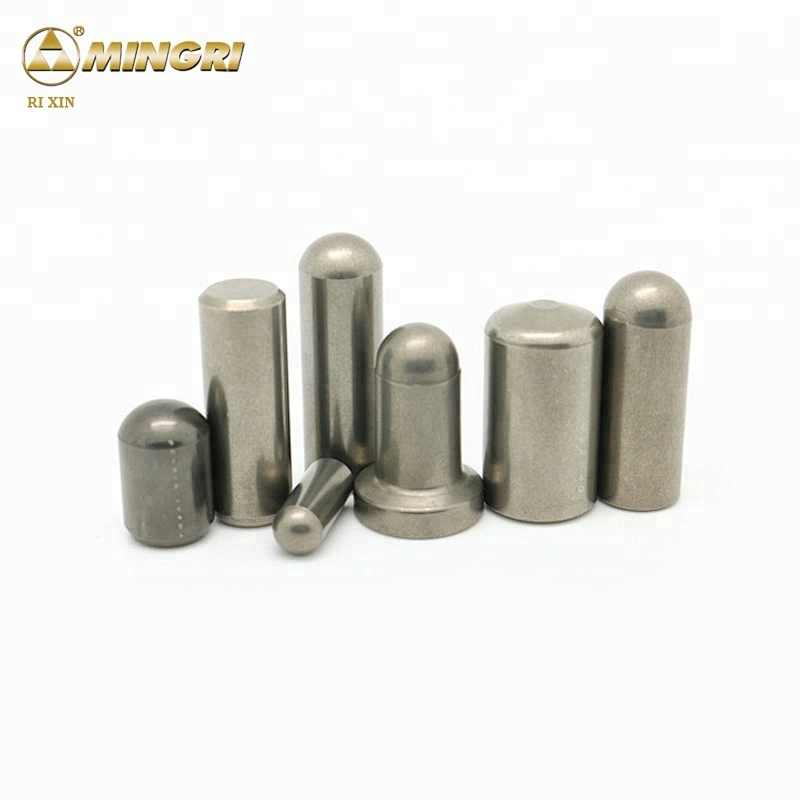 Zhuzhou Mingri D16xH40 Head Ball Ground HPGR Roller Tungsten Carbide Studs Pin for Iron Ore / Cement Crushing