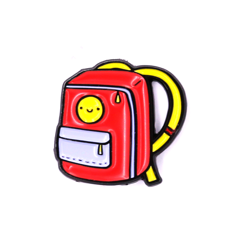 Custom Fashion Design Cartoon Metal Badge Glitter Hard Lapel Pin