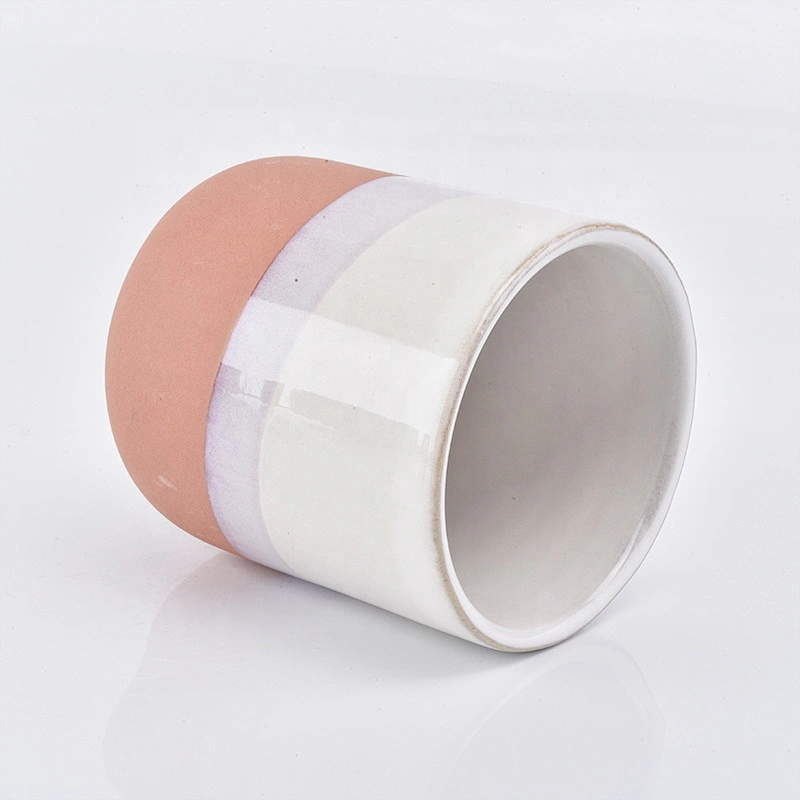 Cylinder ceramic candle jars for wedding use