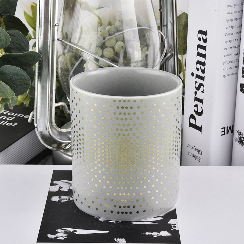 Luxury Cylinder Ceramic Jar Candle 10oz Wholesale