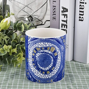 Custom Beautiful High Quality Ceramic Candle Vessels For Home Decoration
