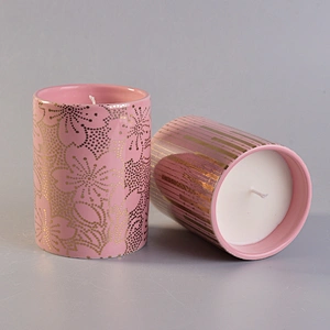 Manufacturer pink votive wick luxury ceramic candle holders