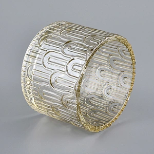 Wholesale Beautiful Empty Glass Candle Jar With Lids