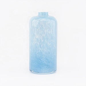 10oz luxury sky blue overlay glass diffuser bottle