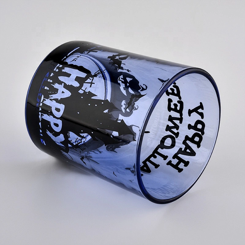 new color 8oz glass candle jar