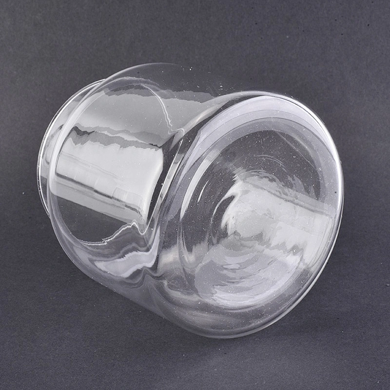 Clear glass candle container home decor