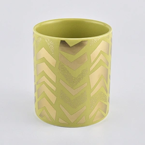 Customized home decoration warm gift ceramic candle jar