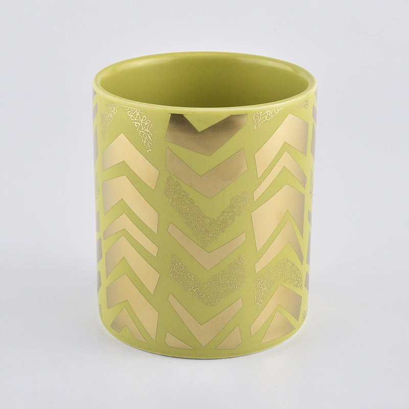 Customized home decoration warm gift ceramic candle jar