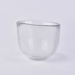 Empty Tealight glass candle holders for home decor
