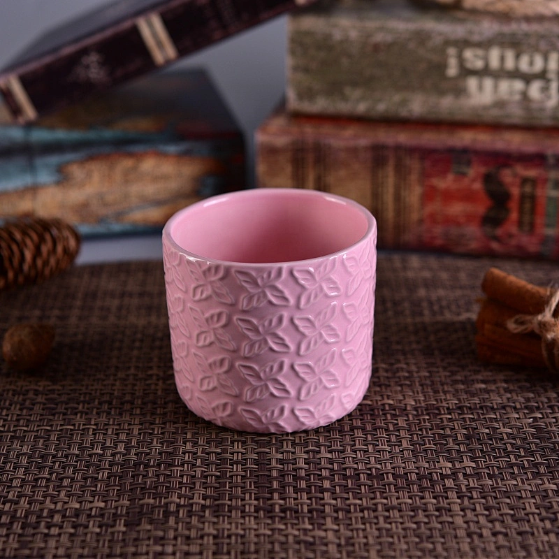 Wholesales luxury ceramic candle jars with wooden lid empty