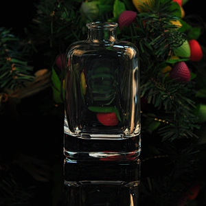 4oz square transparent high-white glass perfume bottles fragrance bottles