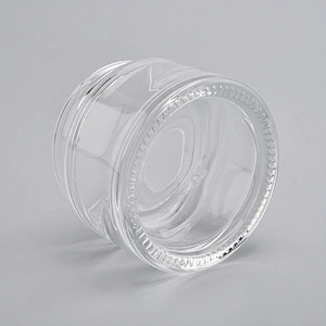 Wholesales round shape clear glass cream bottles cosmetic products for skin care
