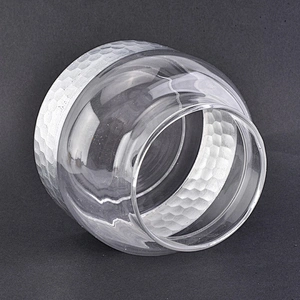 Machine Blown Luxury Silver Candle Glass Jar