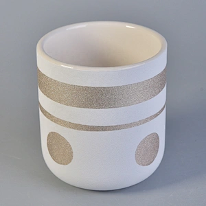 Luxury empty matte cylinder ceramic candle holder jars