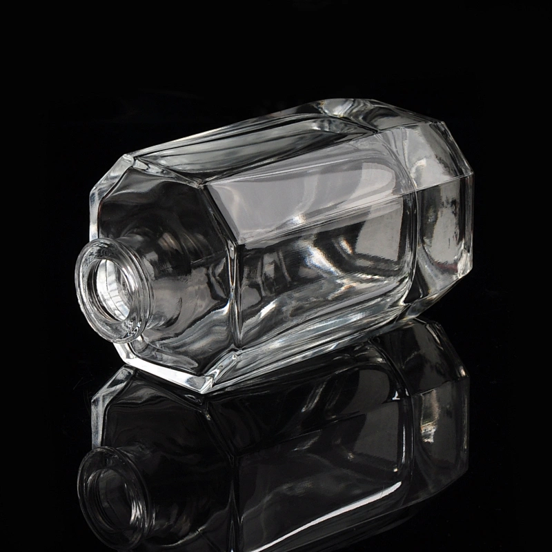 4oz transparent octagon high-white glass perfume bottles fragrance bottles