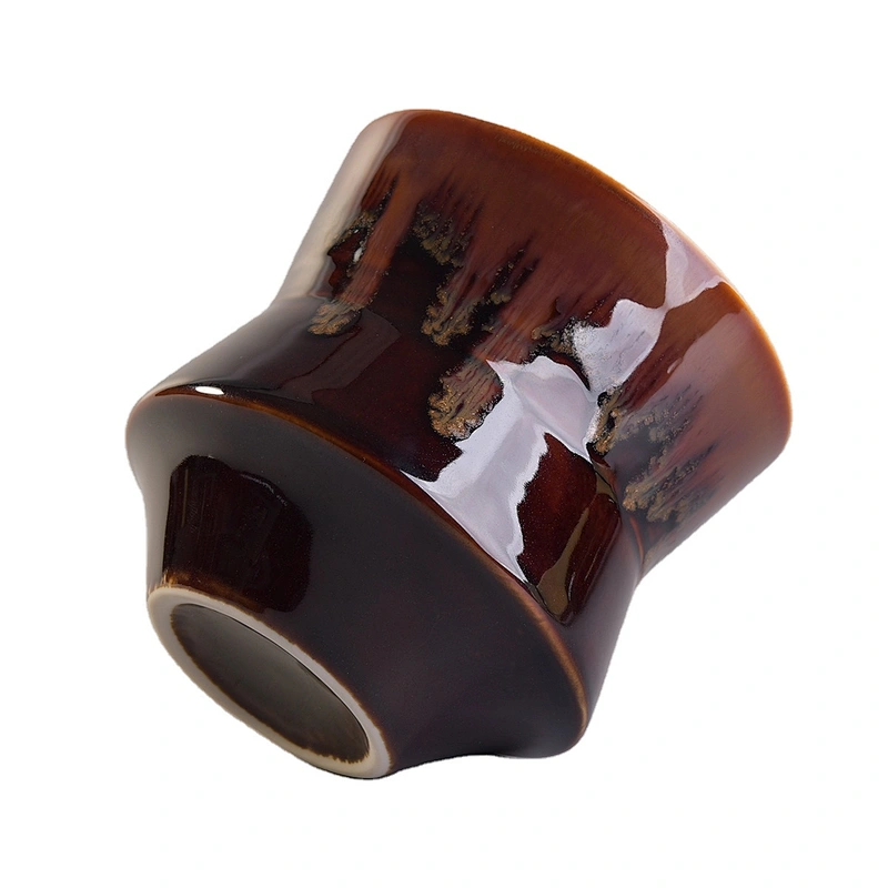 Suppliers amber custom luxury ceramic candle jars home decor