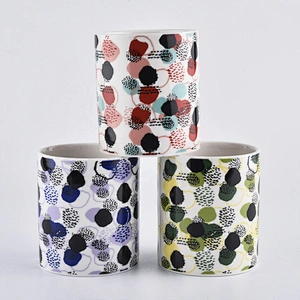 Wholesales custom design empty ceramic candle jar holder 10oz