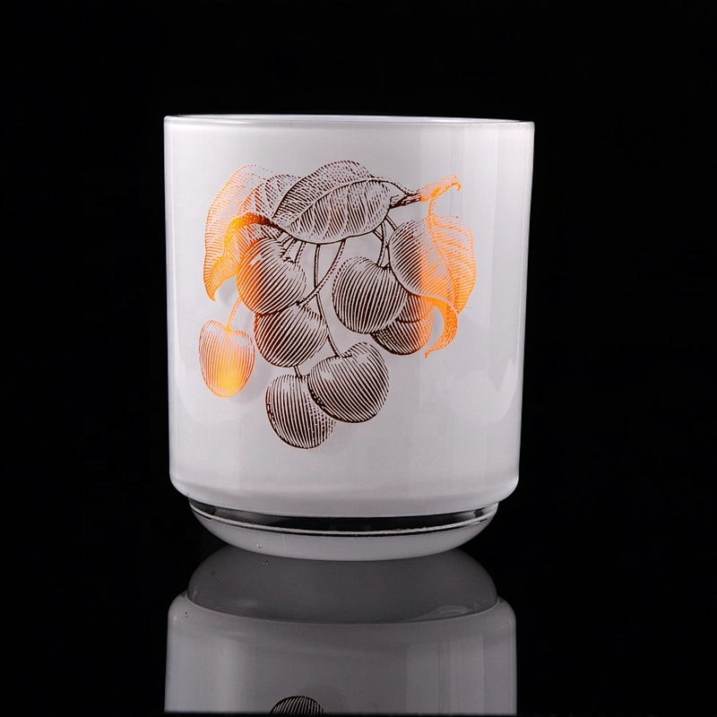 Sunny white crystal empty glass candle holder 10oz