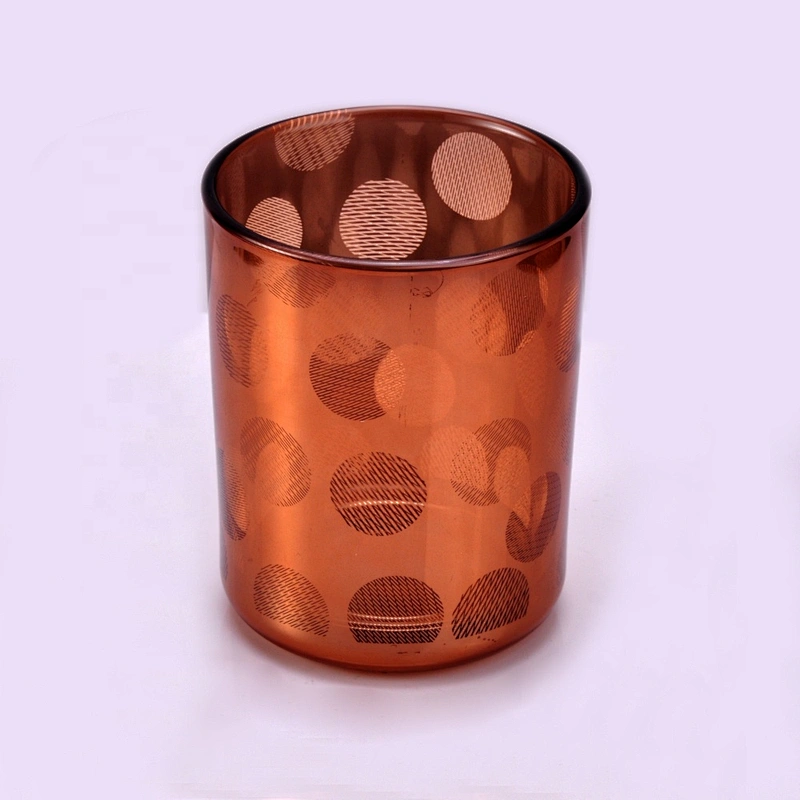 Wholesales luxury custom gold engraving tealight glass candle holder