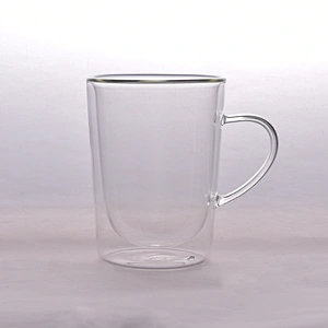 Drinking double wall glass for wholesale