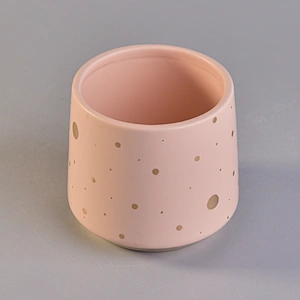 Customized High Quality Colorful Ceramic Candle Vessels With Printing