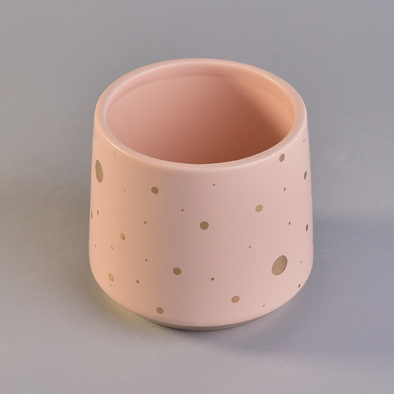 Customized High Quality Colorful Ceramic Candle Vessels With Printing