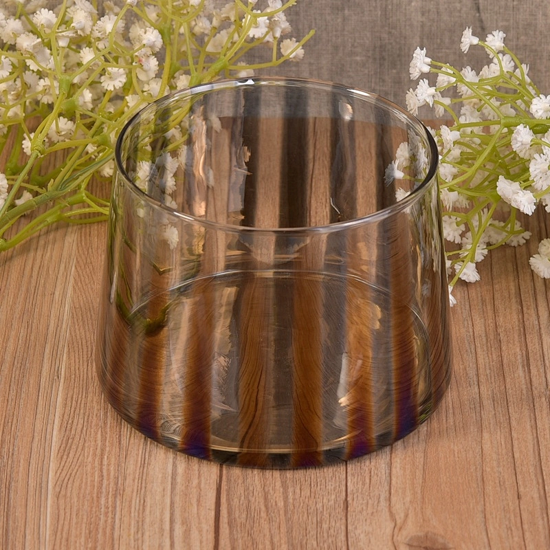 Hand Blown Glass Candle Holders For Home Decoration