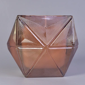 Wholesales Antique tealight geo cut glass candle jars in bulk