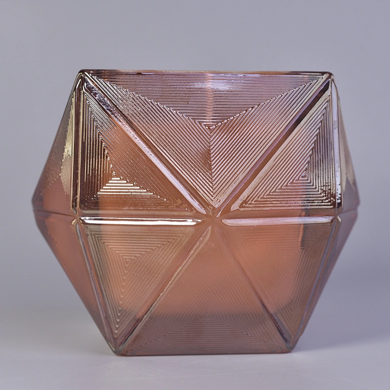 Wholesales Antique tealight geo cut glass candle jars in bulk