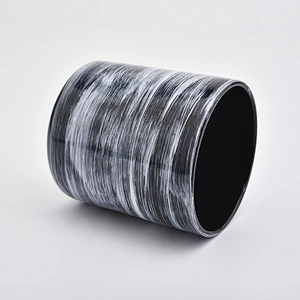 12oz hand-drawing glass candle jars for hotel decorations
