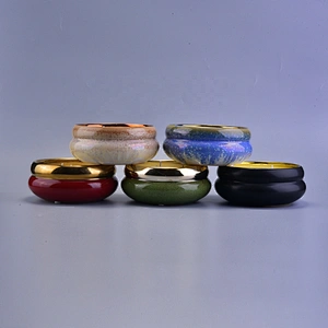 Sunny 3 wick large empty Ceramic Candle holders wholesales