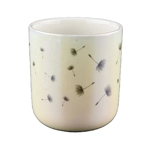 Wholesales custom decorative white  ceramic jars for candle making