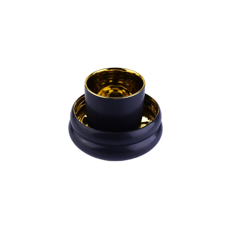 Sunny new design black frosted Ceramic Candle jars wholesales