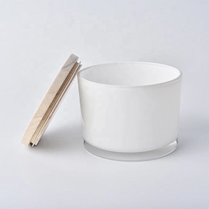 hot sales glass candle jar with metal lid