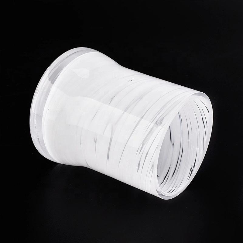 10oz Luxury white decorative religious glass candle jars wholesales