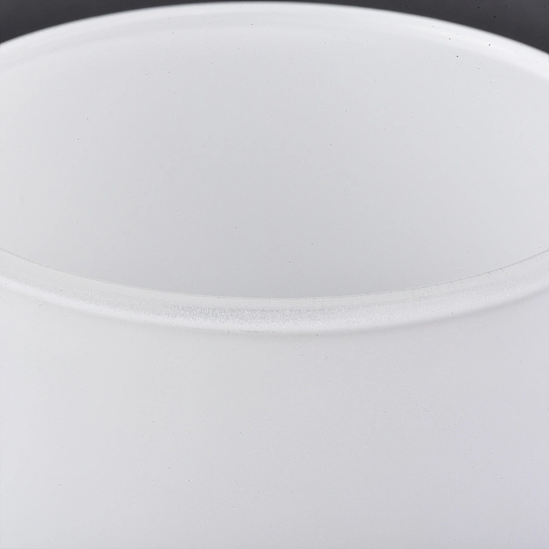China 350ml Matte White Glass Candle Jar For Home Decoration
