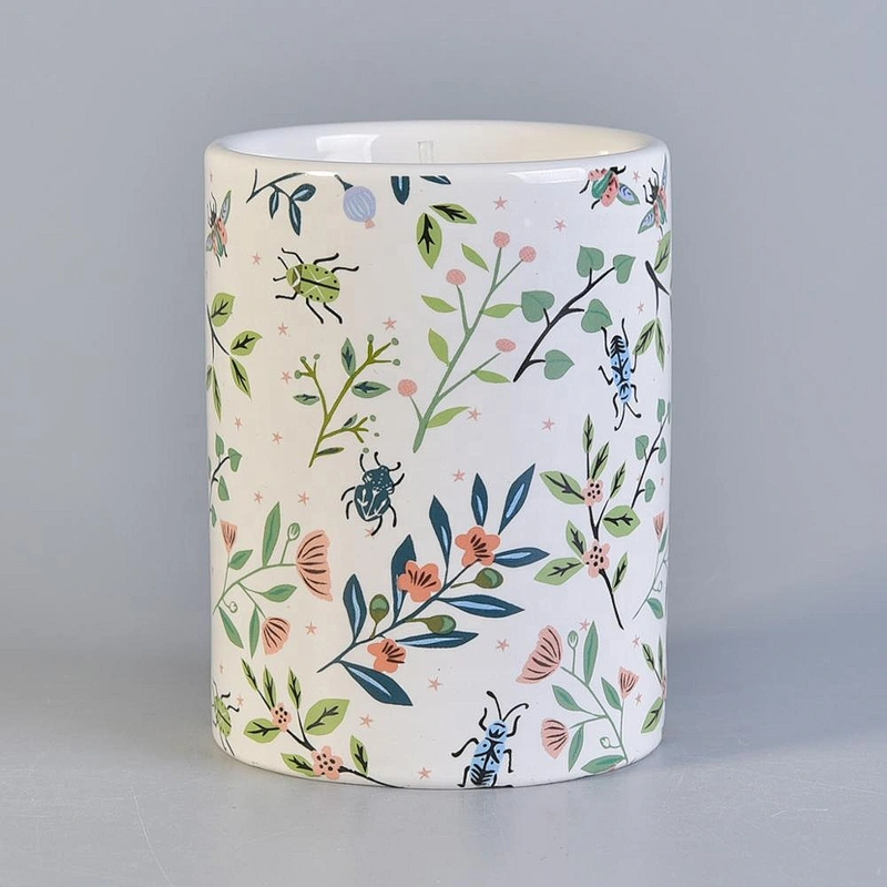 luxury home decor spring ceramic candle jar