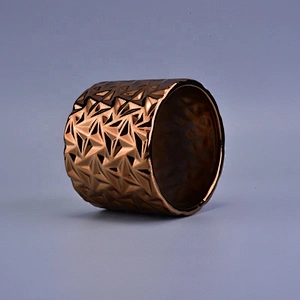 Wholesales golden tealight ceramic geometric candle holder