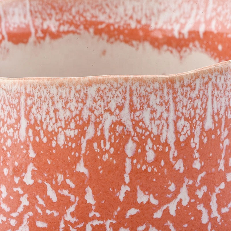 Irregular color glazed ceramic candle holder home decor