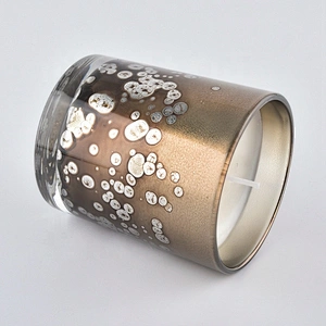 luxury decor painted glass candle jar