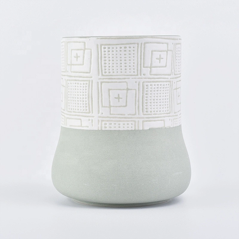 Wholesales matte Ceramic menorah candle cup