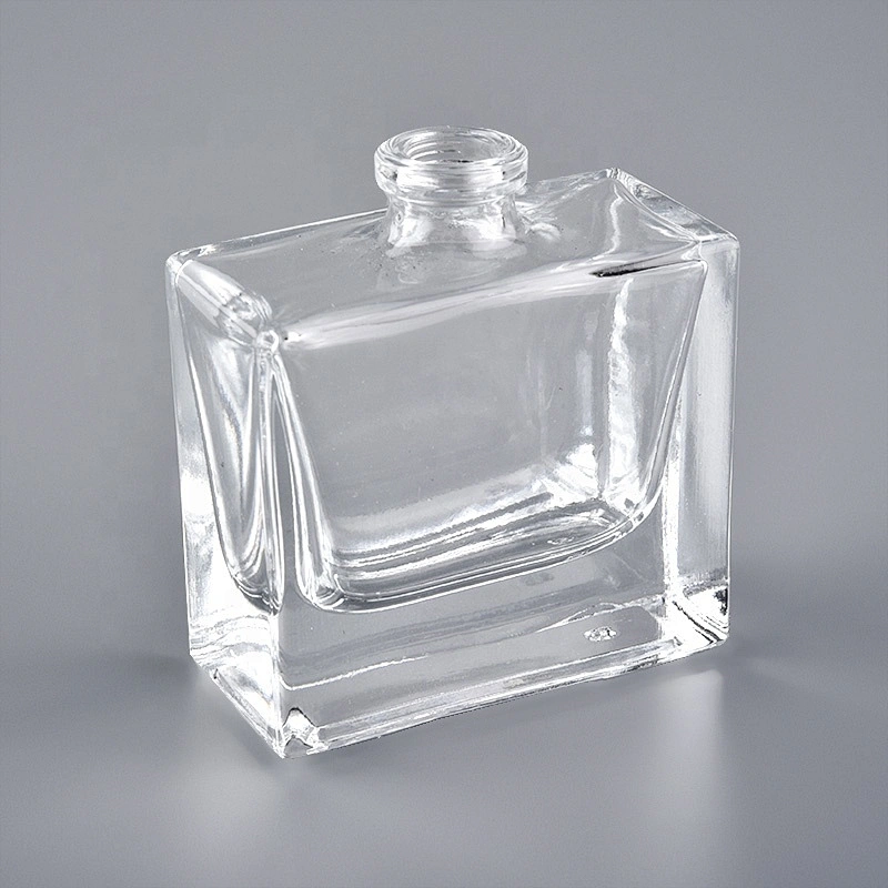 1/3 oz (10ml) Flat-Square Clear Glass Bottle (Heavy Base Bottom)