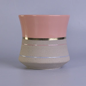 10oz 12oz Wholesales Luxury frosted pink ceramic Candle holder