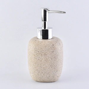 modern hotel complete 4-piece cement bathroom accessories with concrete toothbrush holder soap dish lotion dispenser