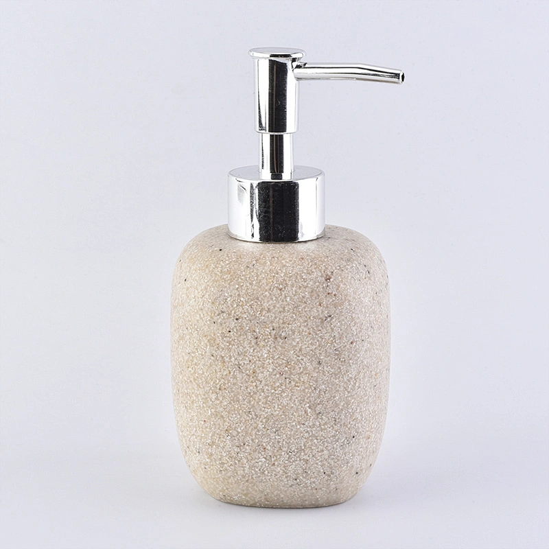 modern hotel complete 4-piece cement bathroom accessories with concrete toothbrush holder soap dish lotion dispenser