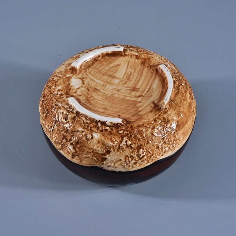 10oz 20oz Luxury amber porcelain ceramic jar candle with lid