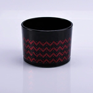 Wholesales 8oz custom black glass candle container for candle making